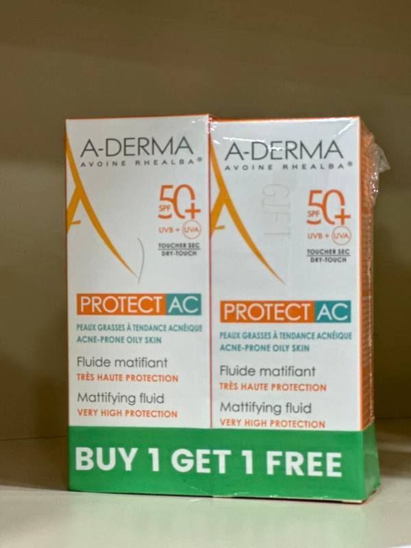 A-Derma Protect AC Fluide SPF50+ mattifying sunscreen for acne-prone oily skin