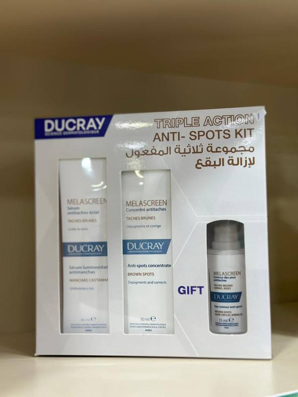 Ducray Melascreen Triple Action Anti-Spots Kit serum, concentrate and eye contour