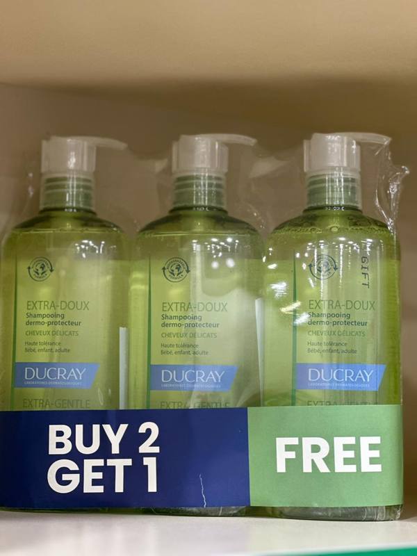 Ducray Extra-Doux dermo-protective shampoo for delicate hair buy 2 get 1 free