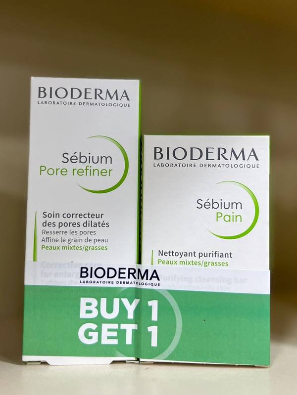 Bioderma Sébium Pore Refiner pore corrector for combination oily skin with cleansing bar