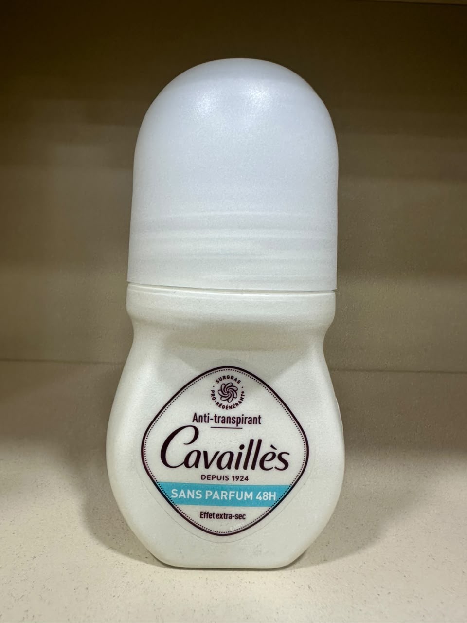 Cavaillès Sans Parfum 48H fragrance-free roll-on deodorant